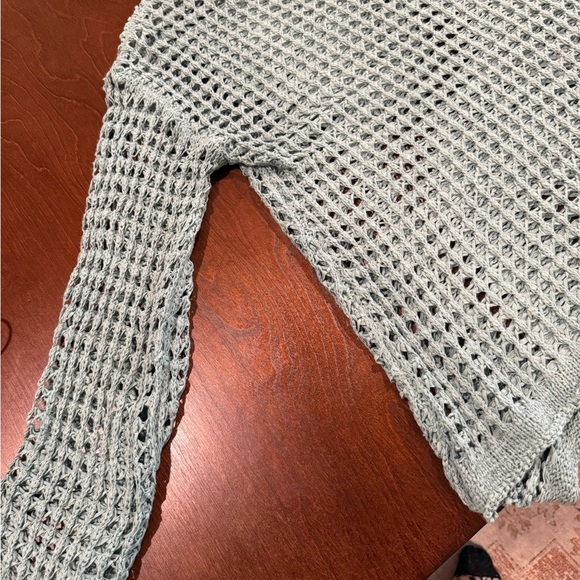 POL- NWOT Teal Crochet Knit Top - Picture 8 of 10